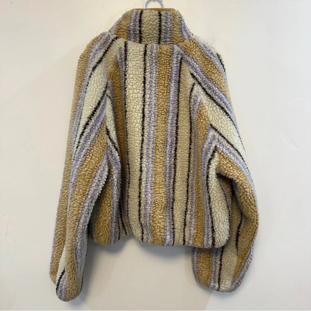 Zara striped sherpa
